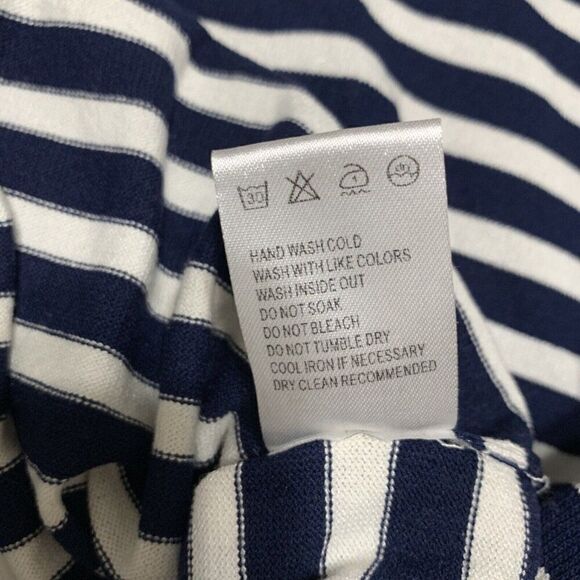 beulah anthropologie Authentic blue white Striped long sleeve sweater top small - Picture 6 of 9